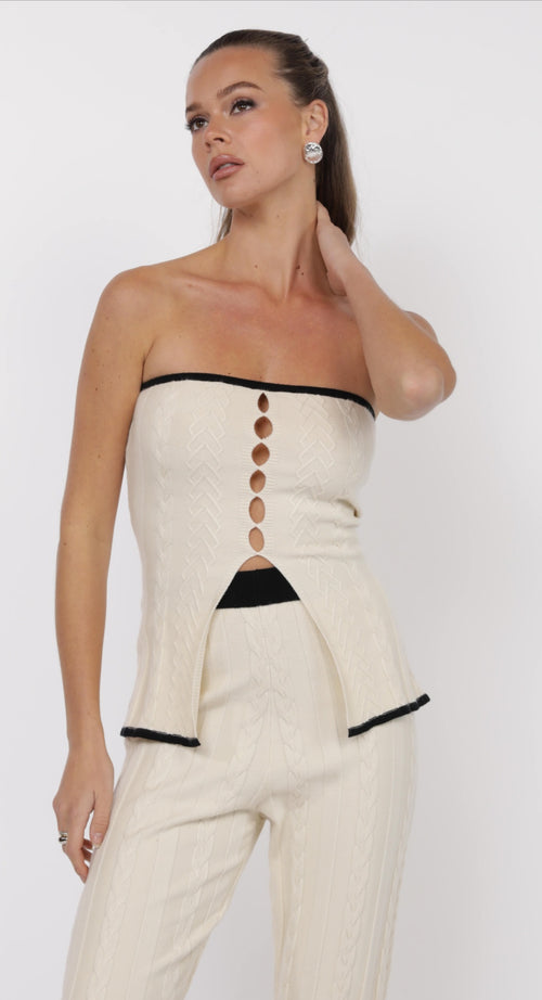 Abby strapless sweater top