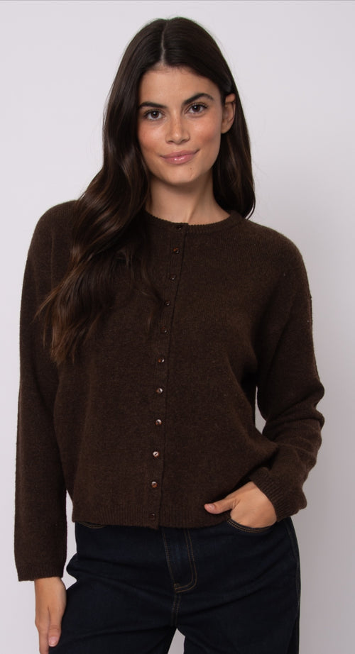 Molly cardigan coffee bean