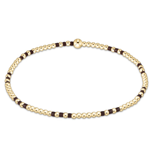 enewton hope joy pattern 2mm bead bracelet - Chocolate
