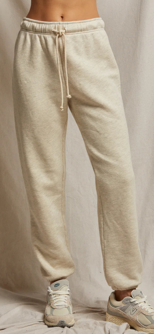 Michelle fleece oatmeal jogger