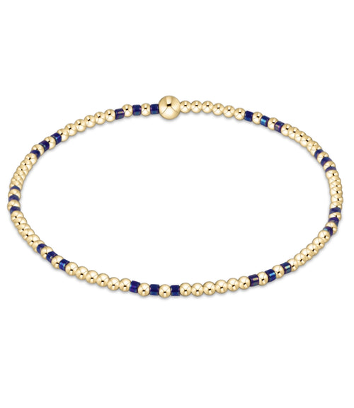 enewton hope joy pattern 2mm bead bracelet - Blue Metallic