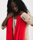 Mik Oversized Scarf: Red