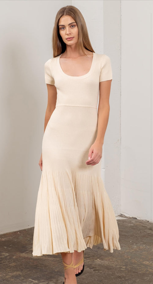 Cream Camellia Maxi Dress