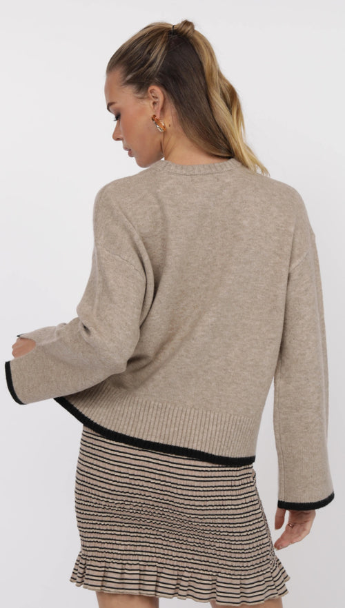 Angelina cuff slit sweater