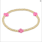 Enewton signature cross 3mm bracelet Bright Pink