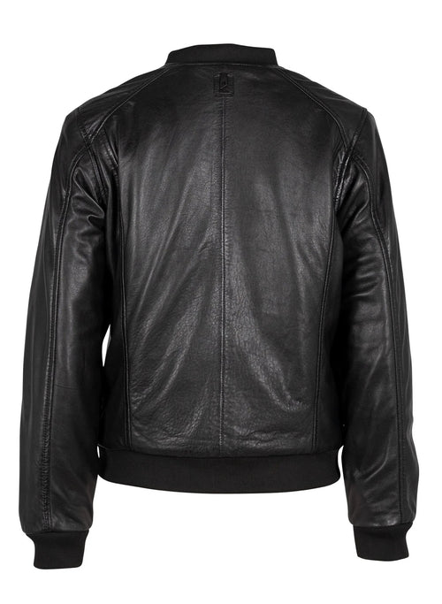 Dilay reversible black leather jacket