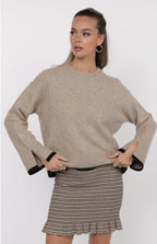 Angelina cuff slit sweater