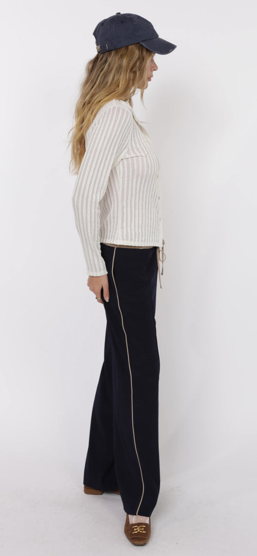 On film vintage drawstring pant