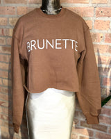 Brunette Raw edge chestnut
