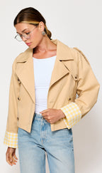 Alba crop trench jacket