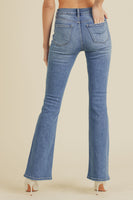 High rise skinny flare