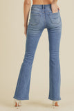 High rise skinny flare