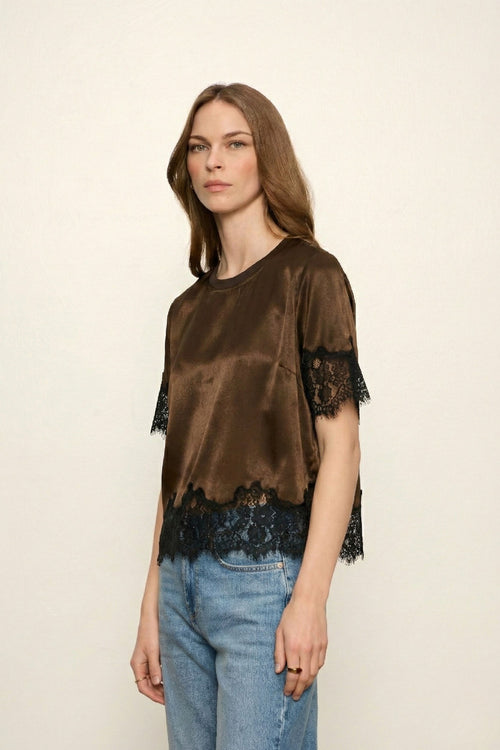 ONE OF A KIND SATIN LACE TOP