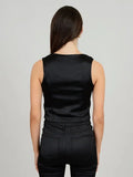 Black bustier top