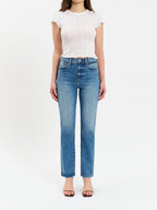 SMARTY PANTS HIGH RISE SLIM STRAIGHT