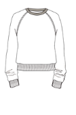T94-ziggy - inside out fleece long sleeve shrunken crewneck sweatshirt - HO26