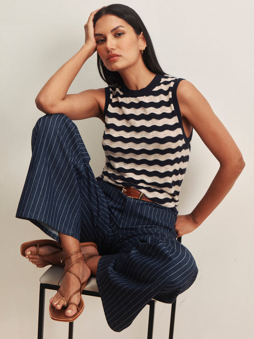 EVERYDAY CHEVRON KNIT SHELL