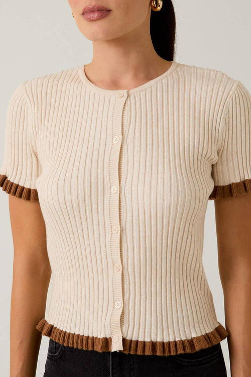 Fia cream ruffle top