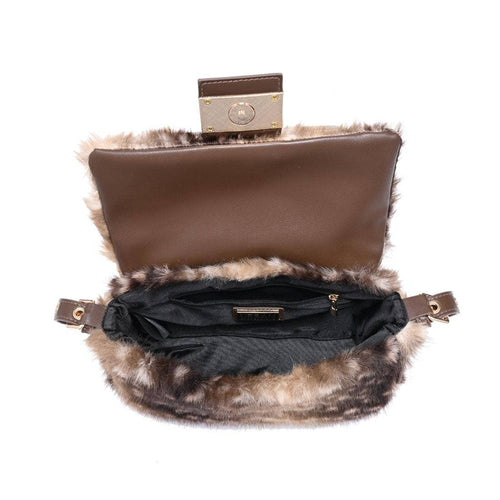 Beverly - Faux Fur Crossbody: Fawn Brown