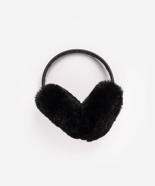 Leena Faux Fur Earmuff: Black