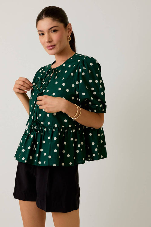 Andy polka dot blouse