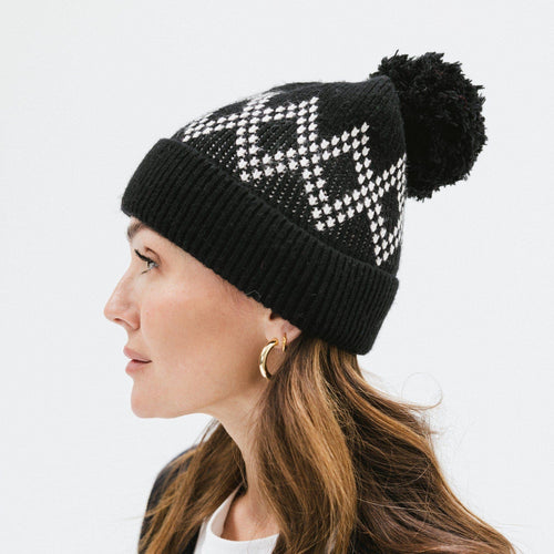 Elio Pom Beanie: Black