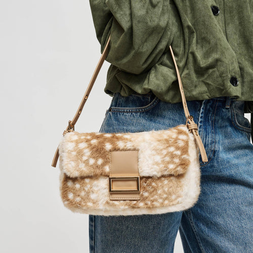 Beverly - Faux Fur Crossbody: Fawn Natural
