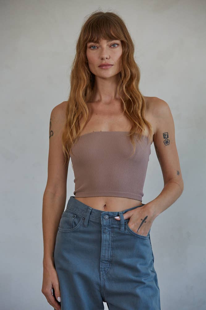 bright yellow tube top