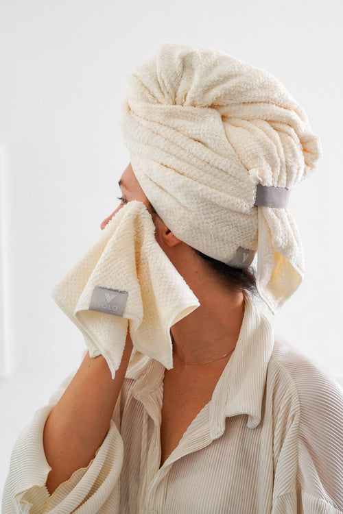 VOLO Face Towel- Salt White: Salt White
