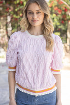 Callie pink diamond top