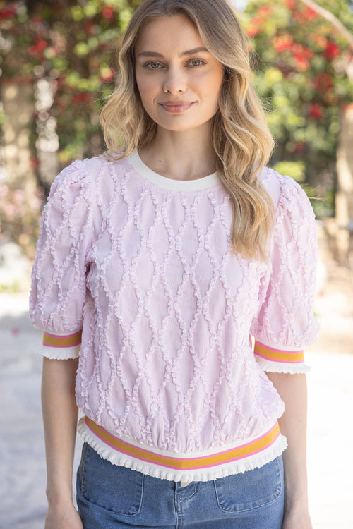 Callie pink diamond top