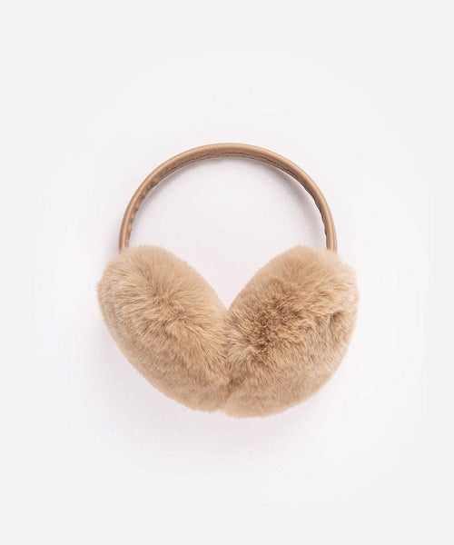 Leena Faux Fur Earmuff: Tan