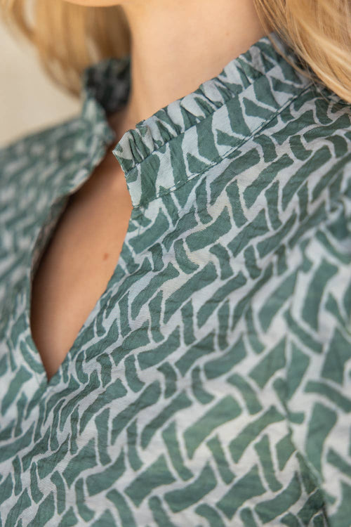 Maisie Ruffled Neck Top