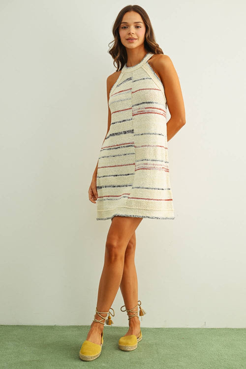 Arden stripe knit dress