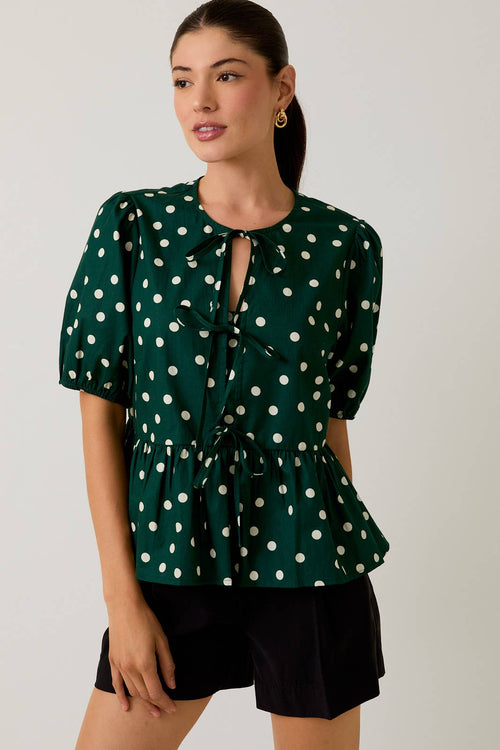 Andy polka dot blouse