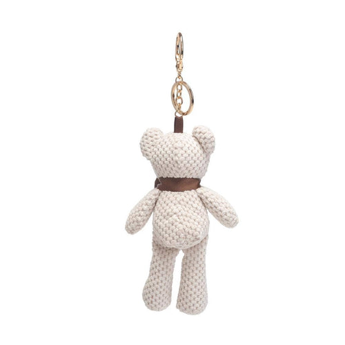 Clay Keychain Charm: Cream Bear