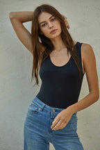 Seamless Reverse U-V Neck Tank - Multiple colors