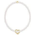enewton classic pearl 3mm- love gold charm bracelet