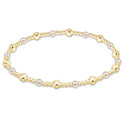 Enewton sincerity gold and pearl 4mm bracelet