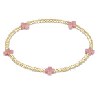 Enewton signature small cross 2mm bracelet pink