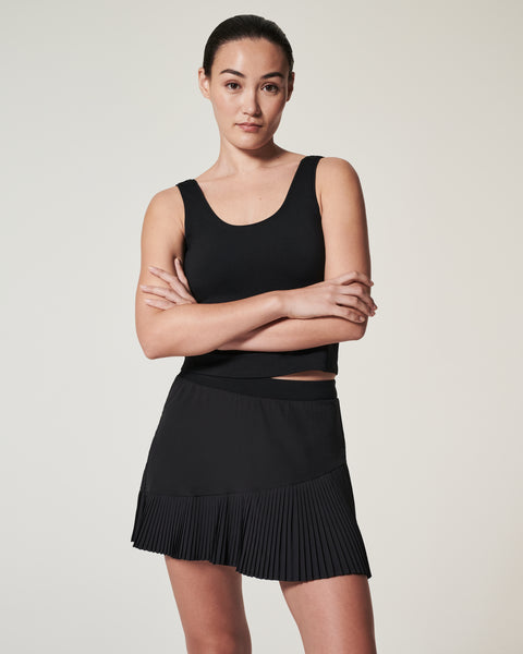 Spanx pleated black skort