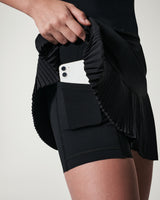 Spanx pleated black skort