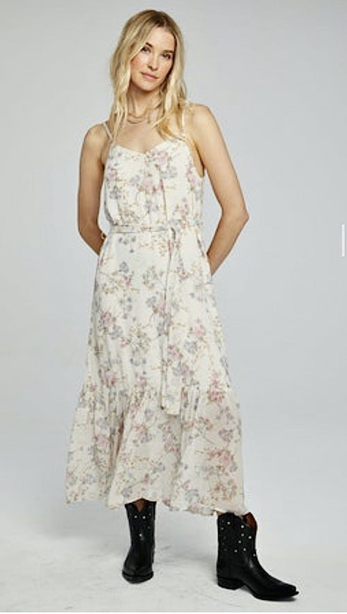 Vanilla floral spring dress